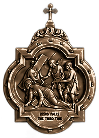 Chapel Wall Plaque Station #9 Statue - 19-inch