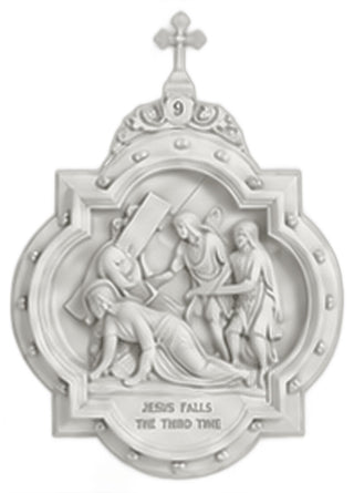 Chapel Wall Plaque Station #9 Statue - 19-inch