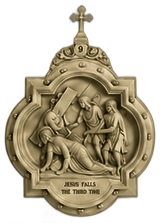 Chapel Wall Plaque Station #9 Statue - 19-inch