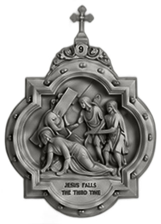 Chapel Wall Plaque Station #9 Statue - 19-inch