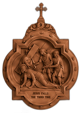 Chapel Wall Plaque Station #9 Statue - 19-inch
