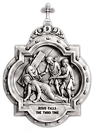 Chapel Wall Plaque Station #9 Statue - 19-inch