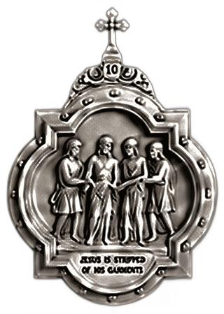 Chapel Wall Plaque Station #10 Statue - 19-inch
