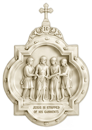 Chapel Wall Plaque Station #10 Statue - 19-inch