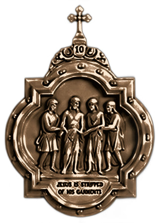 Chapel Wall Plaque Station #10 Statue - 19-inch