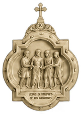 Chapel Wall Plaque Station #10 Statue - 19-inch