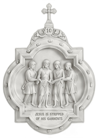 Chapel Wall Plaque Station #10 Statue - 19-inch