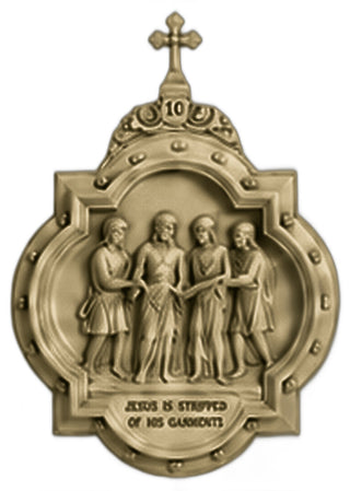 Chapel Wall Plaque Station #10 Statue - 19-inch