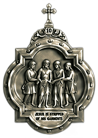 Chapel Wall Plaque Station #10 Statue - 19-inch