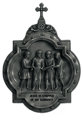 Chapel Wall Plaque Station #10 Statue - 19-inch
