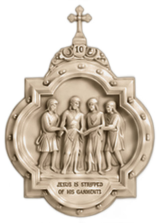 Chapel Wall Plaque Station #10 Statue - 19-inch