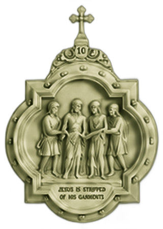 Chapel Wall Plaque Station #10 Statue - 19-inch