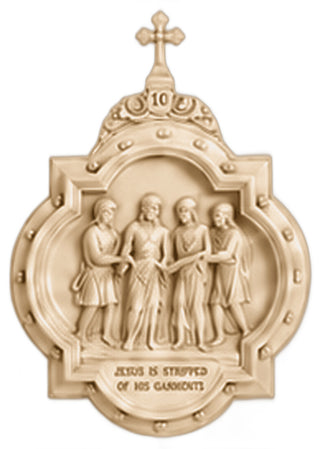 Chapel Wall Plaque Station #10 Statue - 19-inch