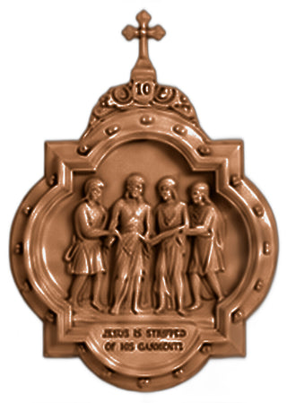 Chapel Wall Plaque Station #10 Statue - 19-inch