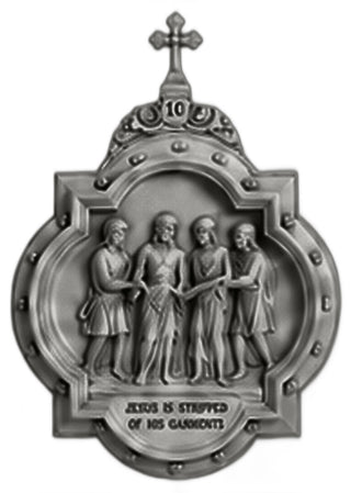 Chapel Wall Plaque Station #10 Statue - 19-inch