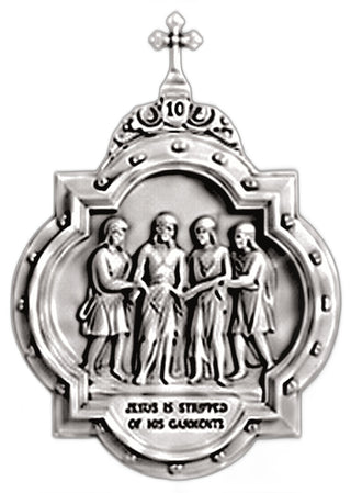 Chapel Wall Plaque Station #10 Statue - 19-inch