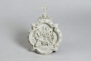 Chapel Wall Plaque Station #11 Statue - 19-inch - Realistic Color - Hand-Painted