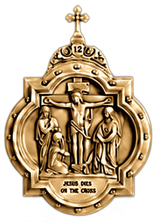 Chapel Wall Plaque Station #12 Statue - 19-inch