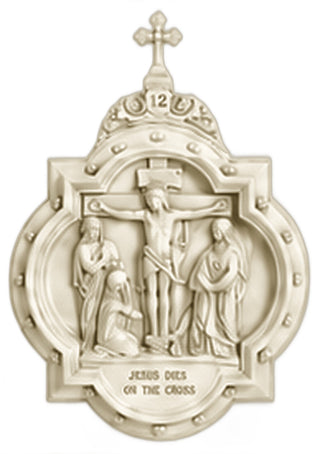 Chapel Wall Plaque Station #12 Statue - 19-inch