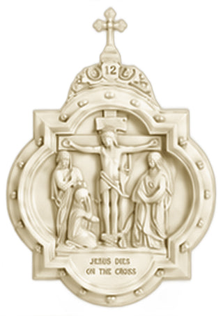 Chapel Wall Plaque Station #12 Statue - 19-inch