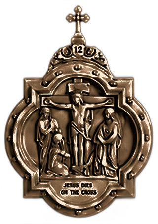 Chapel Wall Plaque Station #12 Statue - 19-inch