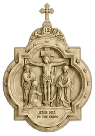 Chapel Wall Plaque Station #12 Statue - 19-inch