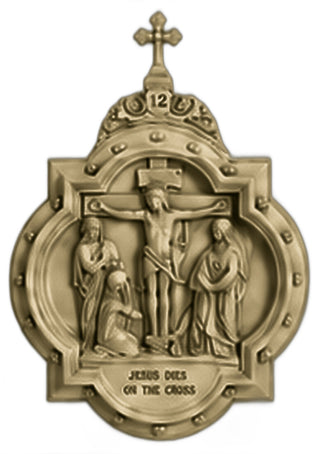Chapel Wall Plaque Station #12 Statue - 19-inch