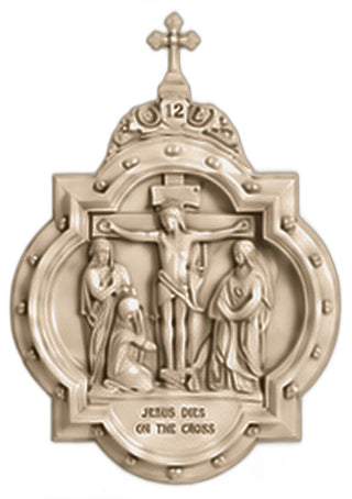 Chapel Wall Plaque Station #12 Statue - 19-inch