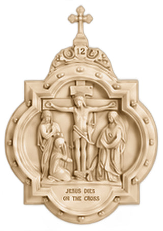 Chapel Wall Plaque Station #12 Statue - 19-inch