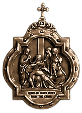 Chapel Wall Plaque Stations #13 Statue - 19-inch