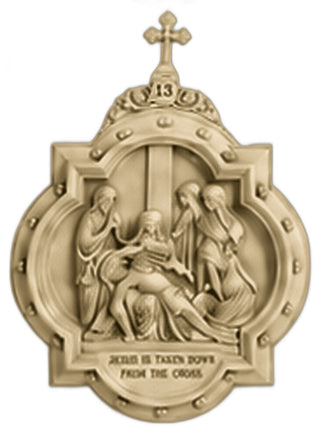 Chapel Wall Plaque Stations #13 Statue - 19-inch