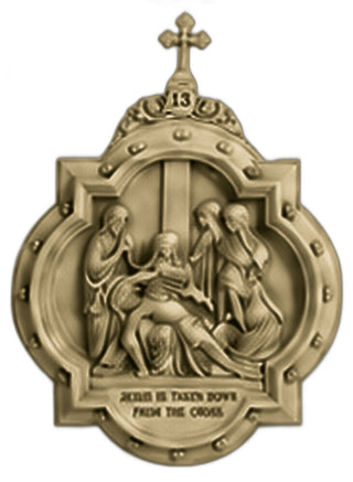 Chapel Wall Plaque Stations #13 Statue - 19-inch