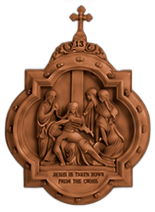 Chapel Wall Plaque Stations #13 Statue - 19-inch