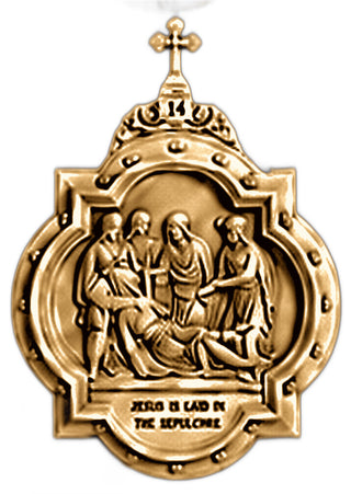 Chapel Wall Plaque Station #14 Statue - 19-inch