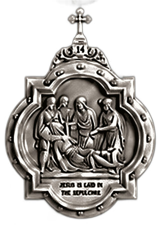 Chapel Wall Plaque Station #14 Statue - 19-inch