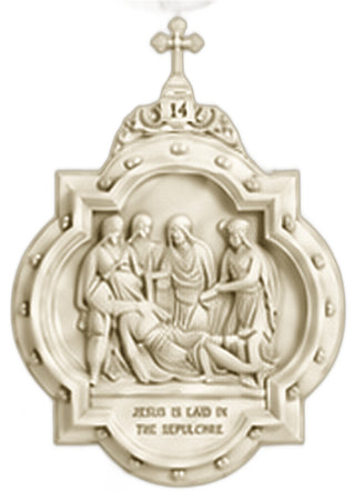 Chapel Wall Plaque Station #14 Statue - 19-inch