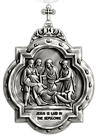 Chapel Wall Plaque Station #14 Statue - 19-inch