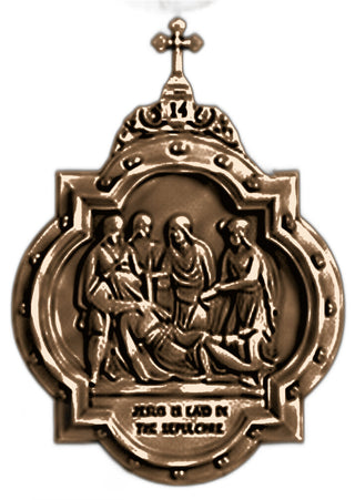 Chapel Wall Plaque Station #14 Statue - 19-inch