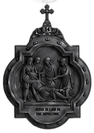 Chapel Wall Plaque Station #14 Statue - 19-inch