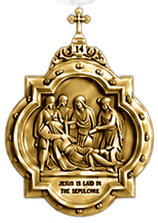 Chapel Wall Plaque Station #14 Statue - 19-inch