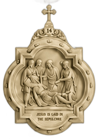 Chapel Wall Plaque Station #14 Statue - 19-inch