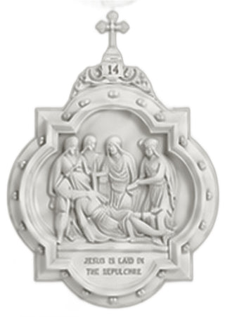 Chapel Wall Plaque Station #14 Statue - 19-inch