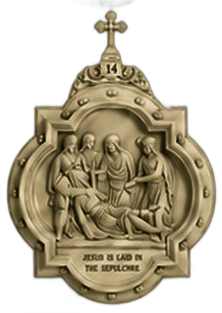 Chapel Wall Plaque Station #14 Statue - 19-inch