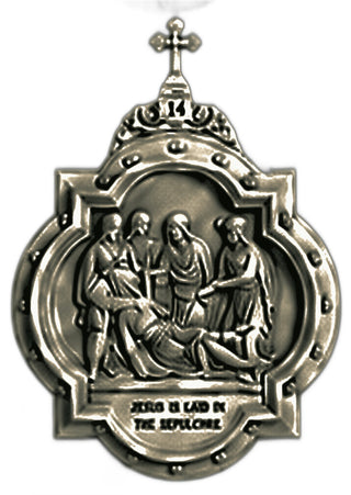 Chapel Wall Plaque Station #14 Statue - 19-inch