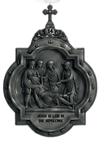 Chapel Wall Plaque Station #14 Statue - 19-inch