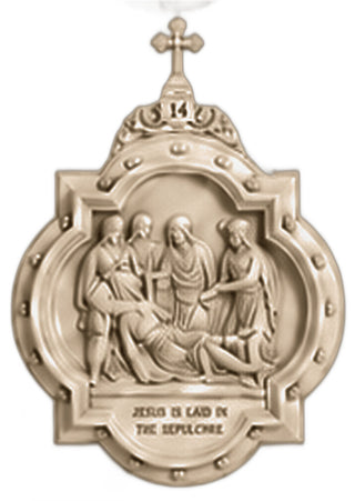 Chapel Wall Plaque Station #14 Statue - 19-inch