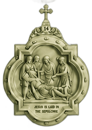 Chapel Wall Plaque Station #14 Statue - 19-inch