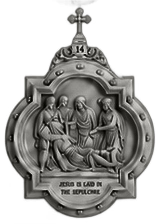 Chapel Wall Plaque Station #14 Statue - 19-inch