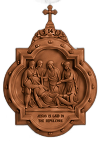 Chapel Wall Plaque Station #14 Statue - 19-inch