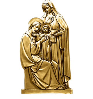 Holy Family Plaque Statue - 39-inch